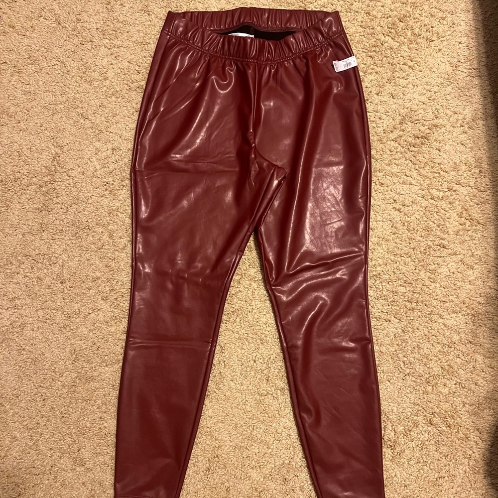NWT Faux Leather Joggers